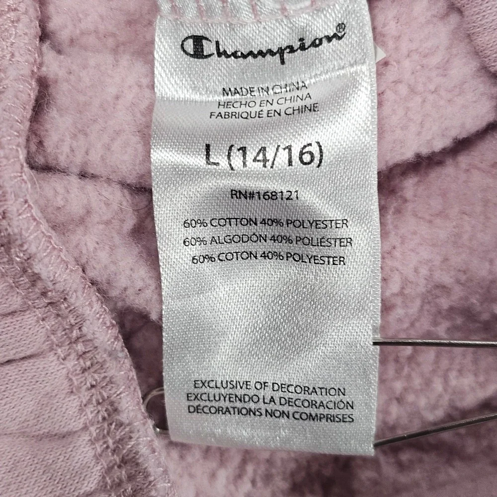 Champion Pink Tie Dye Wide Leg Sweatpants Drawstring Lounge Pants Girls L 14/16